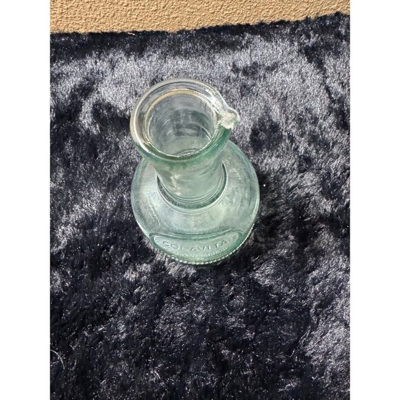 Vintage Colavita Clear Glass Olive Oil Decanter Vintage 50cl 350g Embossed Logo - Picture 3 of 6